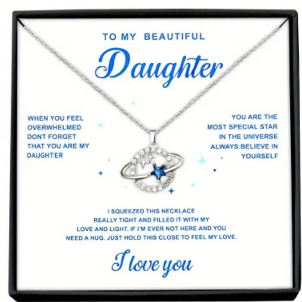 Hollow Planet Zircon Necklace For Daughter